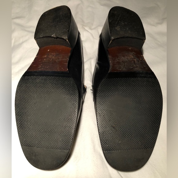 Browns Navy Heeled Loafer 9 - Picture 4 of 6